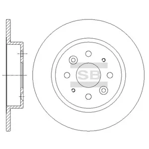 SANGSIN SD2049 Диск тормозной Kia Cerato Shuma 1.51.8 96-04