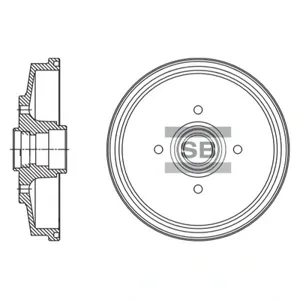 SANGSIN SD2061 Барабан тормозной задний  Kia Rio  1.3-1.5 00-05