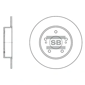 SANGSIN SD3028 Диск тормозной Nissan Maxima QX 95- задний D=278мм.