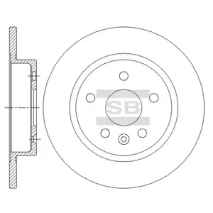 SANGSIN SD3044 Диск торм.задний Opel Astra Mokka 1.3D1.41.61.81.7D2.0D 09>