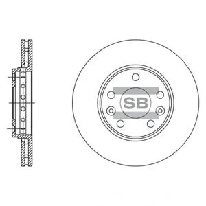SANGSIN SD3060 Диск торм.перед. [280x24) Duster 1.5D 10>, Renault Megane 1.2-2.01.5D-1.9D 08>
