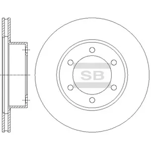 SANGSIN SD4038 Диск торм.перед. Toyota Land Cruiser 90 96>
