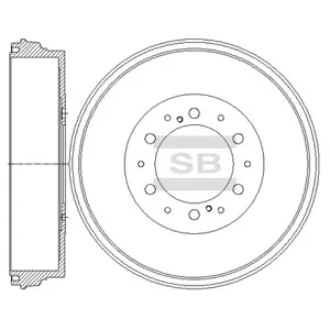 SANGSIN SD4065 Барабан тормозной Toyota Hilux 05- D 295мм