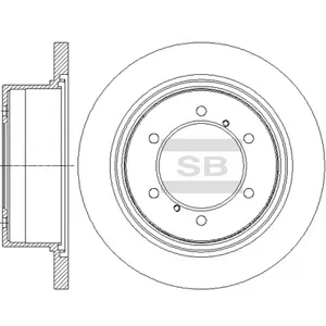 SANGSIN SD4335 Диск торм.задний Mitsubishi Pajero 2.4-3.5 91>