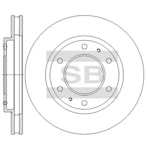 SANGSIN SD4346 Диск торм.перед. Mitsubishi Colt , Smart Forfour 1.1-1.5D 04>