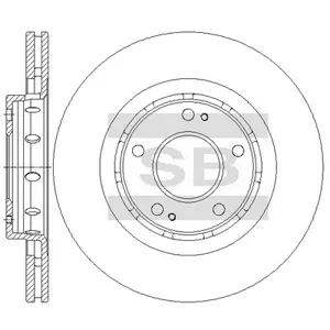 SANGSIN SD4371 Диск торм.перед. Mitsubishi Outlander 2.02.0T2.4 4WD 03>
