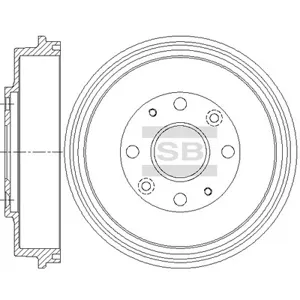 SANGSIN SD4409 Барабан тормозной Mazda 323MX-3 91>
