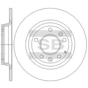 SANGSIN SD4435 Диск торм.задний Mazda 6 1.8-2.32.0Di 02>
