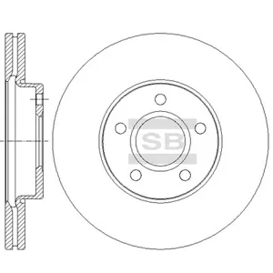 SANGSIN SD5302 Диск торм.перед. 15' wheel Ford Focus IIC-Max, Volvo S40V50 1.6-2.4 04>