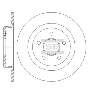SANGSIN SD5309 Диск торм.задний 08.9975.11 280х11 5 отв