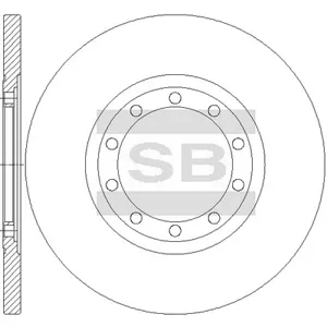 SANGSIN SD5345 Диск торм.задний Ford Transit 2.2TDCi2.4TDCi 06>