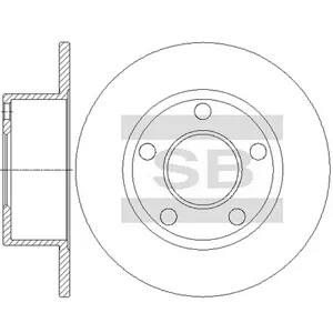 SANGSIN SD5442 Диск торм.задний Audi 100A6, VW Passat 1.8-1.9TDi 90>