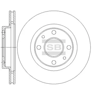 SANGSIN SD5802 Диск тормозной (21103501070) перед