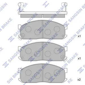 SANGSIN SP1044 Колодки торм.передние Mazda E20002200 &4WD 2.0-2.2D 84-97