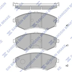 SANGSIN SP1048 Колодки диск.пер. Hyundai Sonata 94-98