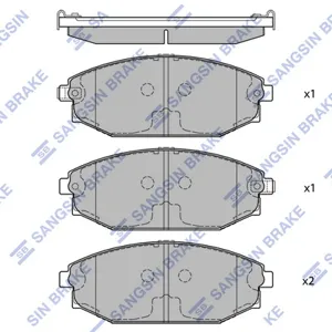 SANGSIN SP1053 Колодки торм.передние SNS 734 02 Hyundai Galloper 3.02.5TD 98>