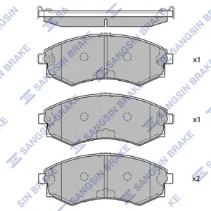 SANGSIN SP1054F Колодки торм.передние Kia Joice 2.0i 00>, Hyundai Matrix FC 1.6i1.8i1.5CDRi 01>
