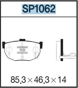 SANGSIN SP1062 Колодки торм.задние