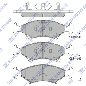 SANGSIN SP1063 Колодки торм.передние Kia SephiaShuma Sportage 1.5-2.0 95-03