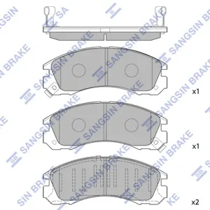 SANGSIN SP1068 Колодки торм.передние Mitsubishi Galant 2.02.52.4GDi 89>L200 2.5DTD 96>