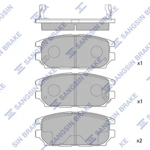 SANGSIN SP1069 Колодки торм.задние Mitsubishi Pajero 2.4-2.8TD 90-94Space Gear 95>
