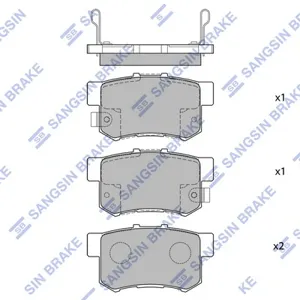 SANGSIN SP1076R Колодки торм.задние Honda CR-V 2.2 CTDi 05-06 Accord VII 2.4 08>