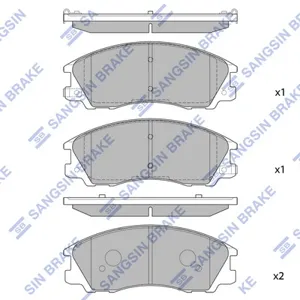 SANGSIN SP1097 Колодки торм.передние =771 32 Hyundai Terracan 2.5TD2.9CRDi 01>