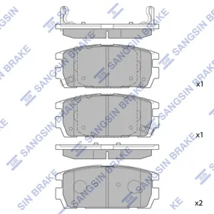 SANGSIN SP1098 Колодки торм.задние =877 02 Hyundai Terracan HP 2.5TD2.9CRDi 01>