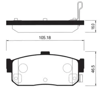 SANGSIN SP1107R Колодки торм.задние