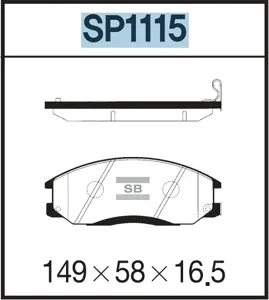 SANGSIN SP1115 Колодки.торм.пер.