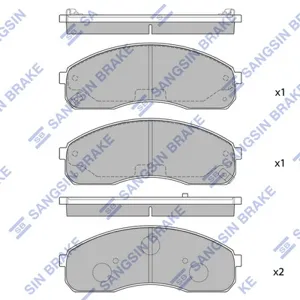 SANGSIN SP1116 Колодки торм.передние SNS 821 02 Kia Carnival 2.53.52.9CRDiSedona 2.52.9HPDi 00>