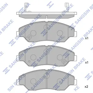 SANGSIN SP1118 Колодки торм.передние =739 02 Kia Sportage 2.0i 16V2.0TDi 99>