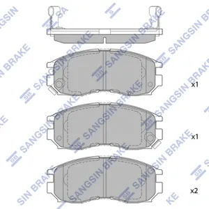 SANGSIN SP1134 Колодки торм.передние Mitsubishi Galant 1.8-2.0TD 87-96Space Wagon 91-98