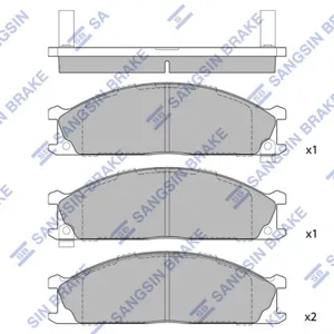 SANGSIN SP1140 Колодки торм.передние Nissan Terrano 2.4i-3.0i2.7TD 87-93Urvan 87>