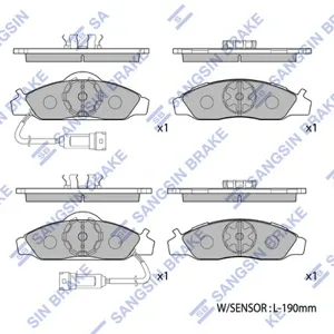 SANGSIN SP1150 Колодки торм.передние Daewoo Korando (1999-2002), SsangYong MUSSO (1993- ) Korando I-II (1988-2007)