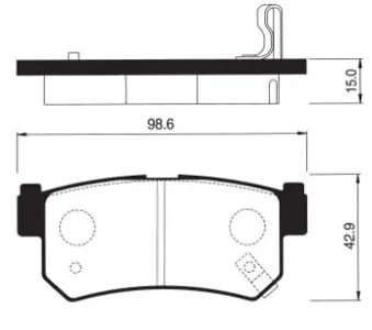 SANGSIN SP1151 Колодки торм.задние