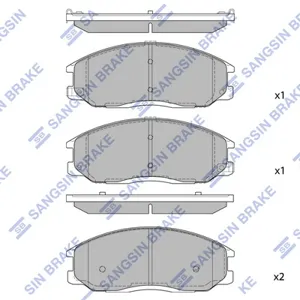 SANGSIN SP1157 Колодки торм.передние [581012AA26] Hyundai H1Starex 2.5TCi2.5CRDi 03-07