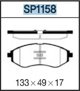 SANGSIN SP1158 Колодки торм.передние