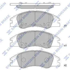 SANGSIN SP1167 Колодки торм.передние =1134 02 Kia Cerato 1.6i 16V2.0iCRDi 04>