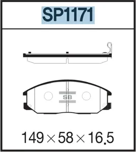 SANGSIN SP1171 Колодки.торм.пер.