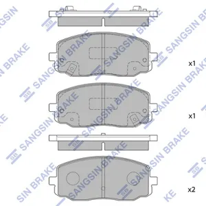 SANGSIN SP1172 Колодки торм.передние =1133 02 Kia Picanto 1.01.1D 04>