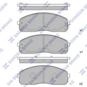 SANGSIN SP1175 Колодки торм.передние [0K40D3328Z] Kia Bongo IIIK3000K3600 3.0D3.6D 1t 00>