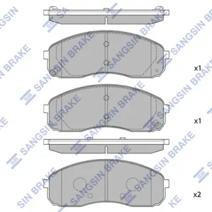 SANGSIN SP1177 Колодки торм.передние =1244 02 Kia Carnival 2.5i V62.9CRDi3.5i 03-06