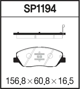 SANGSIN SP1194 Колодки торм.передние