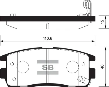 SANGSIN SP1205 Колодки торм.задние