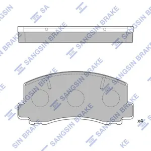 SANGSIN SP1211 Колодки торм.передние Mitsubishi Galant 1.6 84-87
