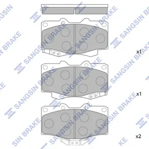 SANGSIN SP1222 Колодки торм.передние Toyota Land Cruiser 4.0-4.2TD 90>4 Runner 2.4-3.0TD 87-96