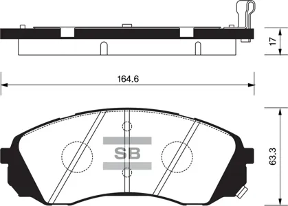 SANGSIN SP1238 Колодки торм.передние