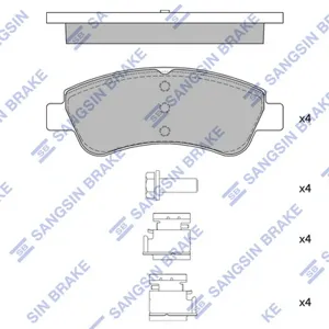SANGSIN SP1241 Колодки торм.передние Peugeot 307, Citroen Xsara 1.4i-2.0HDi 00>