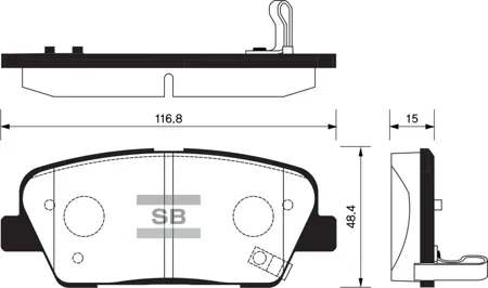 SANGSIN SP1247 Колодки торм.зад